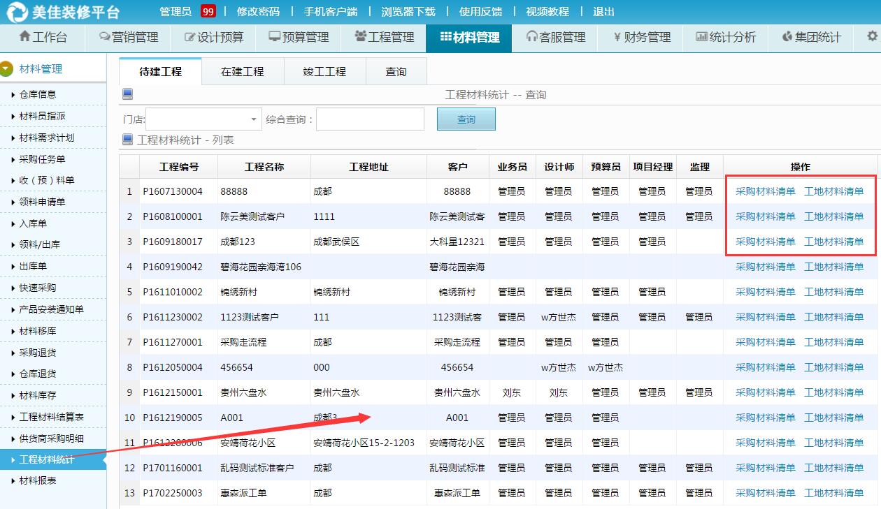 工程材料統(tǒng)計(jì)